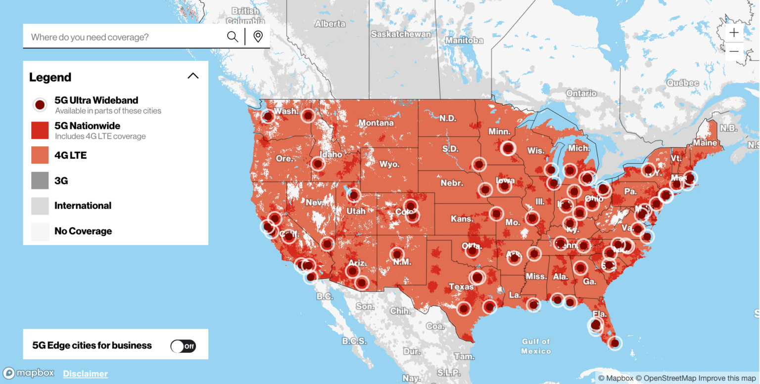 Figure 1. 5G coverage