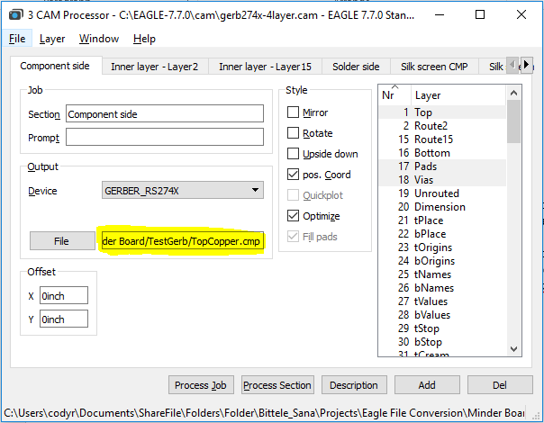 Component Side tab